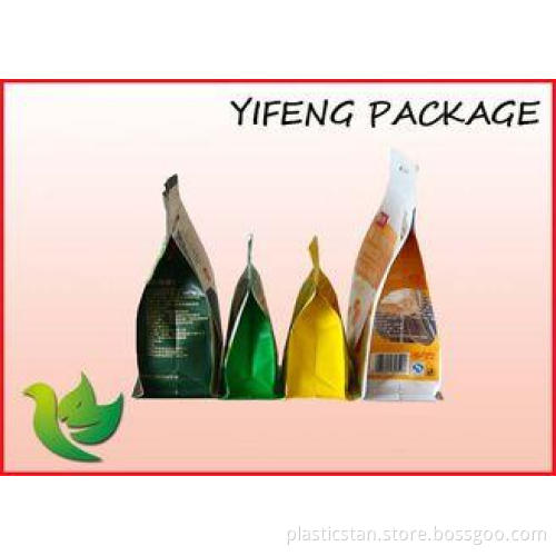 Box Pouches With Zipper Flat Bottom Pouch Quad Seal Bags Fo